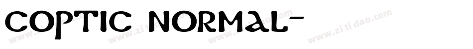Coptic Normal字体转换
